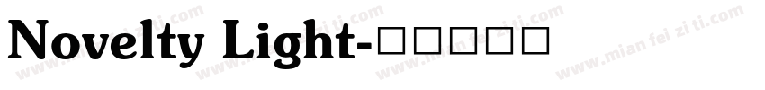 Novelty Light字体转换